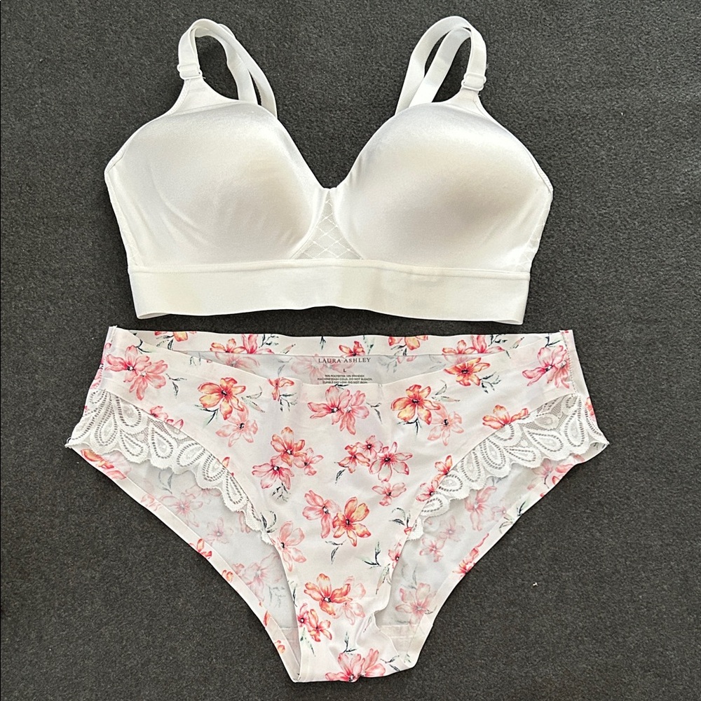 NEW Floral Lace Trim Bra and Panty Set, Maidenform, Danskin, Bali. Save $80!